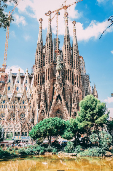 Views of the basilica of the Sagrada Familia